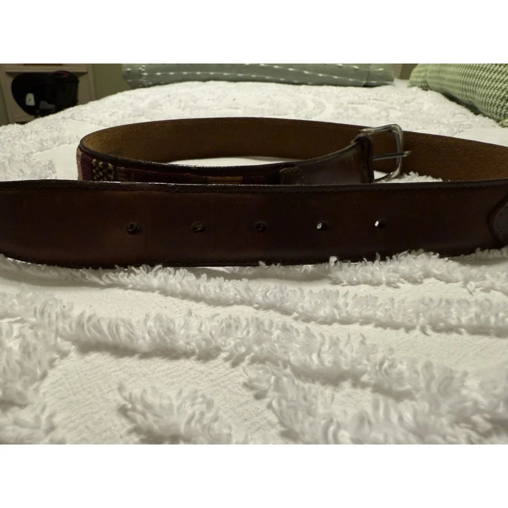 Men's Brighton Fabric/ Leather Laced Belt #30985 Size 36